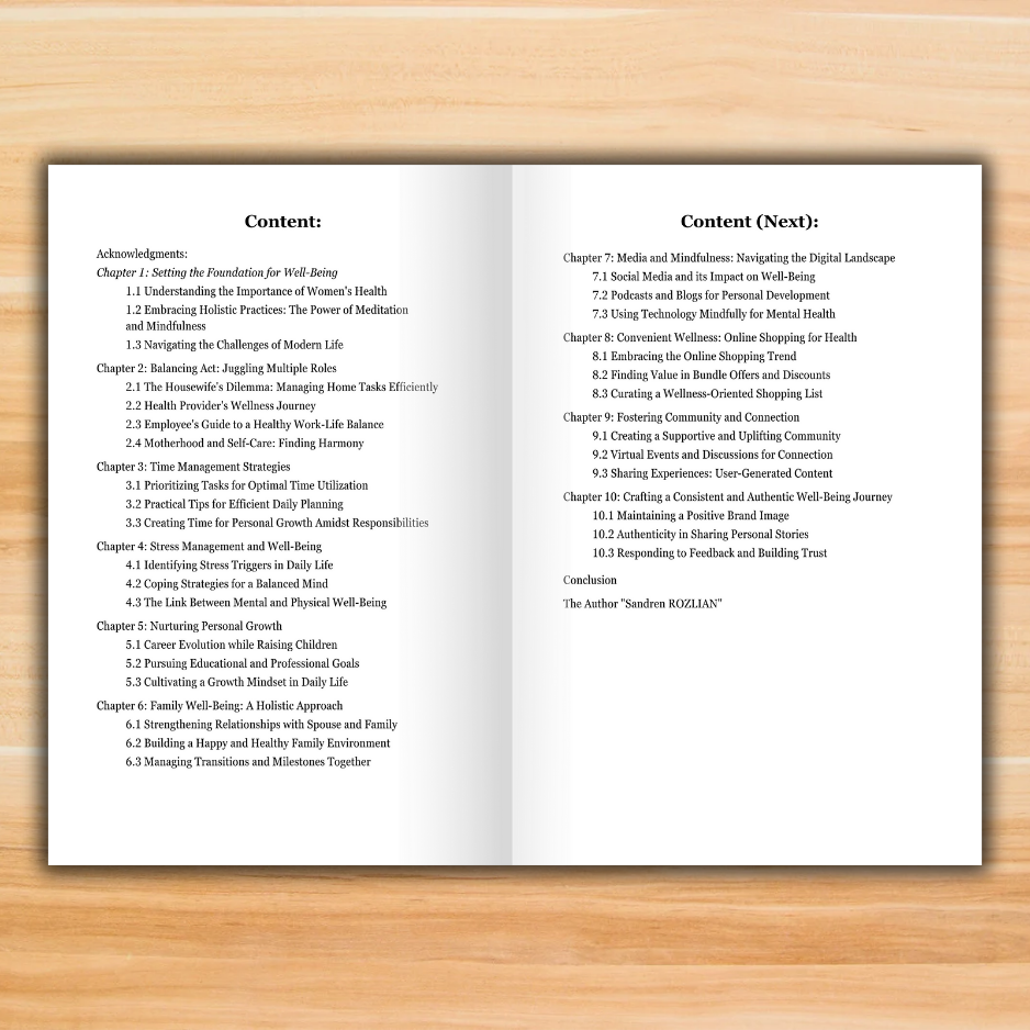 The Wellness: A Comprehensive Guide to Self-Improvement, Stress Management, and Family Well-Being - Printable E-Book - Sandy's Library