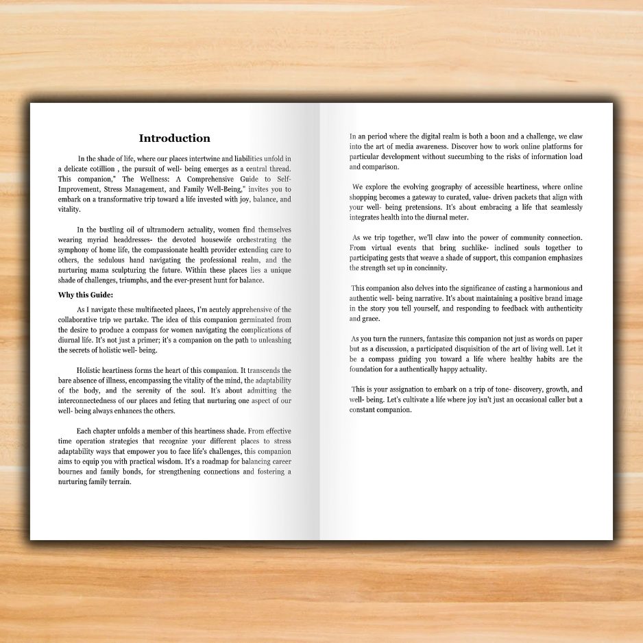 The Wellness: A Comprehensive Guide to Self-Improvement, Stress Management, and Family Well-Being - Printable E-Book - Sandy's Library